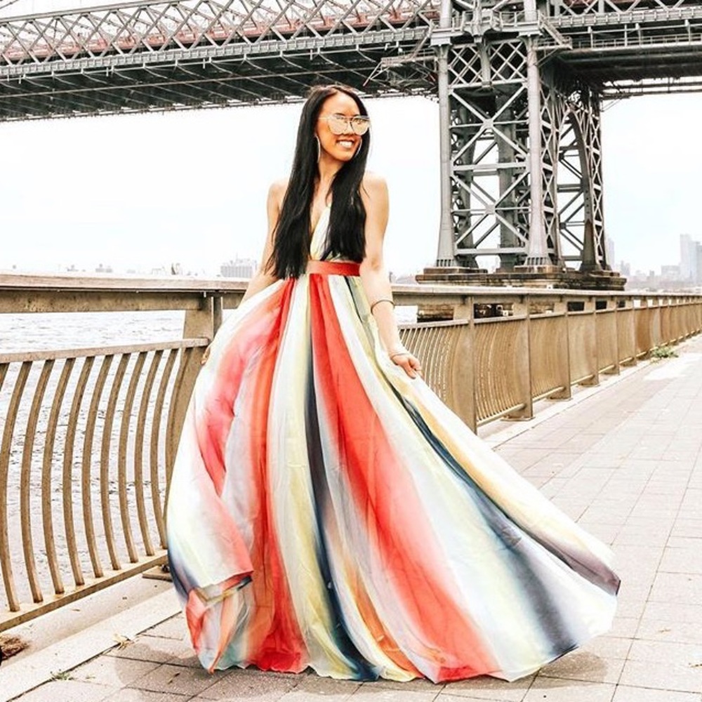 Rainbow maxi dress from Red Dress